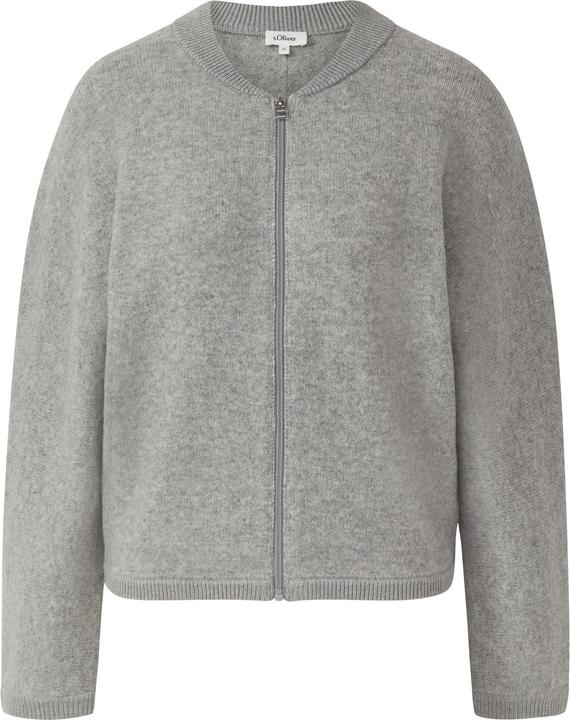 Produktbild s.Oliver Strickjacke Weiche Strickjacke aus Wollmix mit Rippbündchen (36)