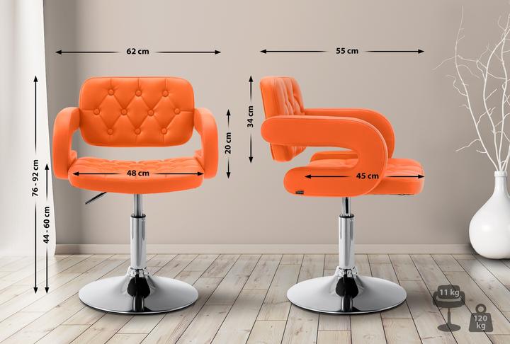 Produktbild CLP Lounger Dublin Kunstleder, orange