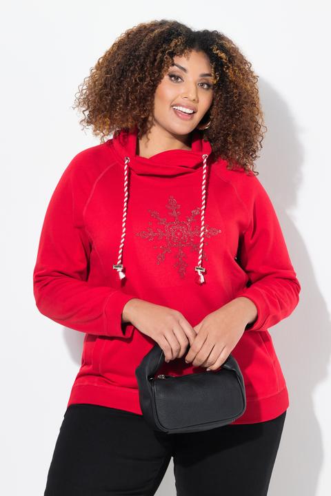 Produktbild Ulla Popken Sweatshirt, Eisstern, Stehkragen, Taschen, Langarm (58)