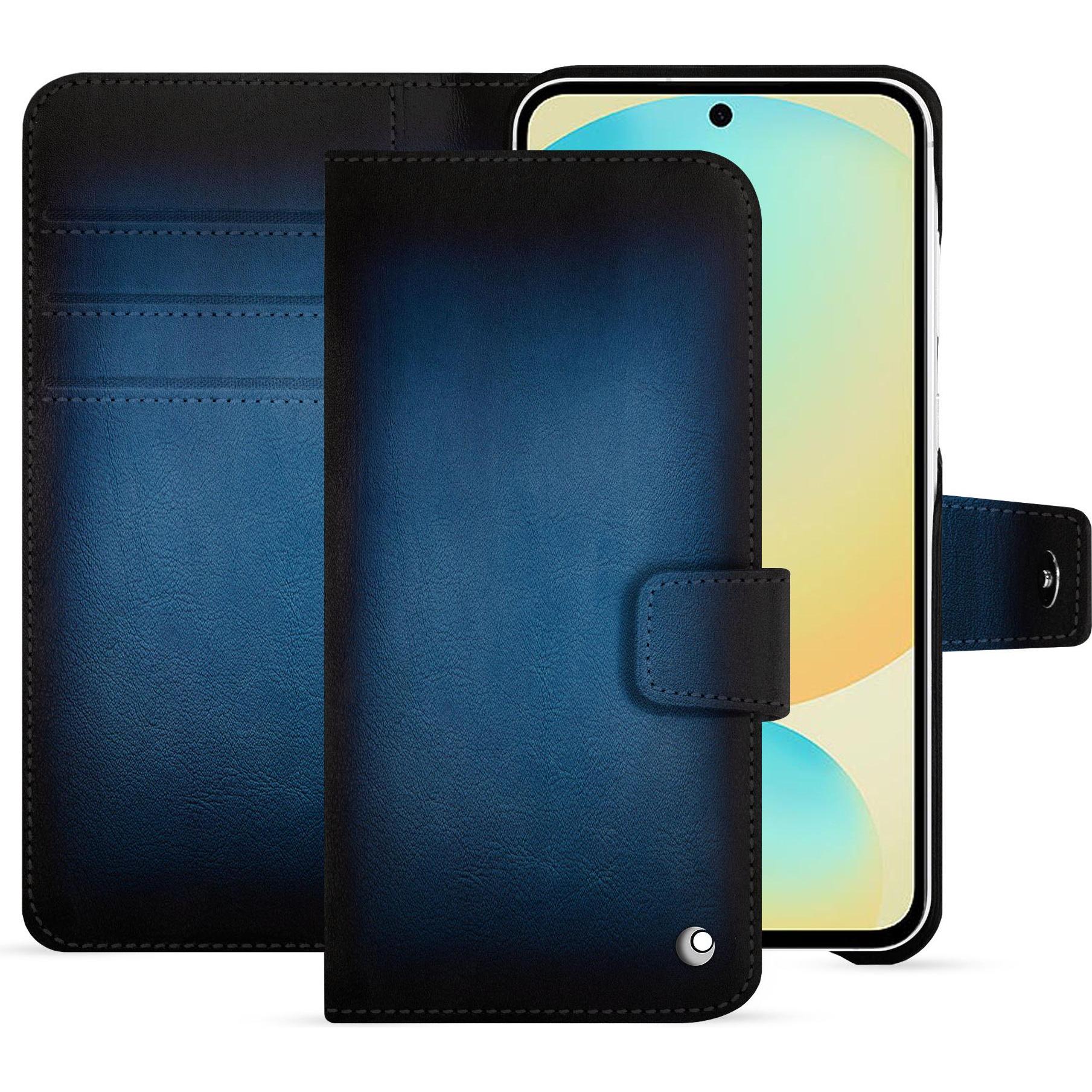 Noreve Lederschutzhülle FE (Samsung Galaxy S24 FE), Smartphone Hülle, Blau