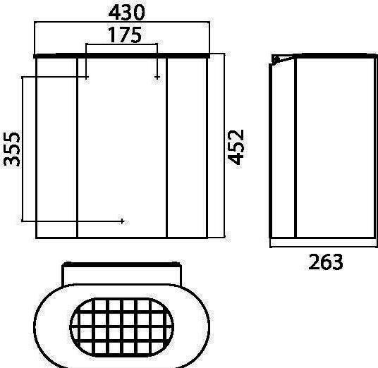 Produktbild Emco Abfallbehälter SYSTEM 2 Wandmodell, 30 l chrom (30 l)