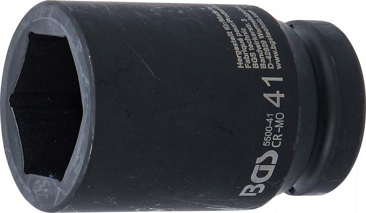 Image du produit BGS Douille à choc, six pans, longue 25 mm (1") 41 mm (41 mm)