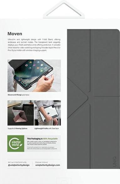 Actual product image Uniq etui Moven iPad Air 13" (2024) szary/charcoal grey (Apple iPad Air 13 2024)