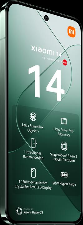 Produktbild Xiaomi 14 (512 GB, Jade Green, 6.36", Dual SIM, 50 Mpx, 5G)