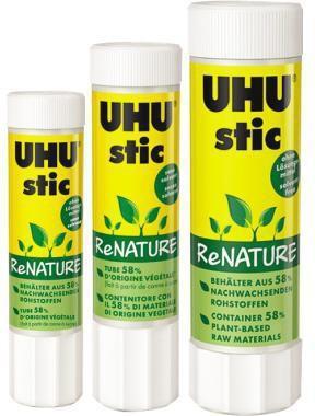 Image du produit UHU Bâton de colle sans solvant stic ReNATURE Rechargeable : Non Masse (poids) : 8,2 g