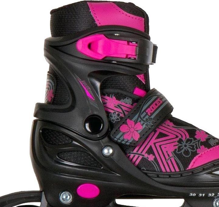 Produktbild Roces Kinder Inlineskates Jockey 3.0 Girl (Grösse: 26.0-29.0 (Rollen 64 mm), black/pink) (26, 29)