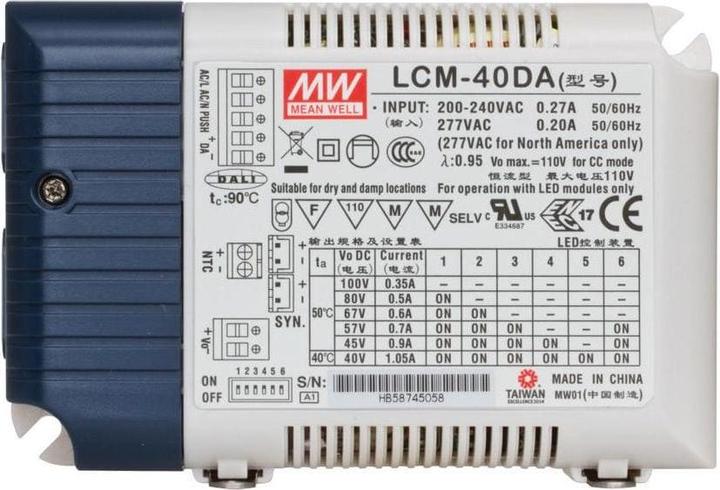 Immagine prodotto MeanWell Costanti del driver LED LCM-40DA