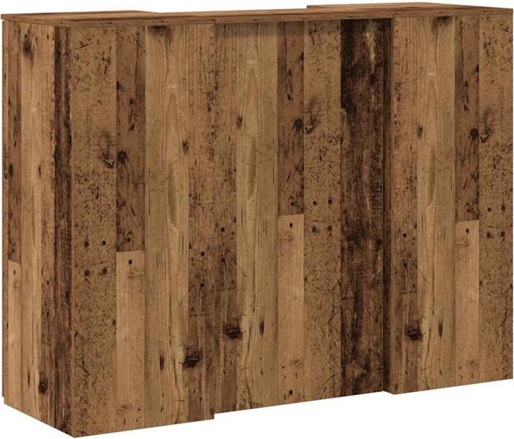 Actual product image VidaXL Reception counter concrete grey 155x50x103.5 cm wood-based reception counter