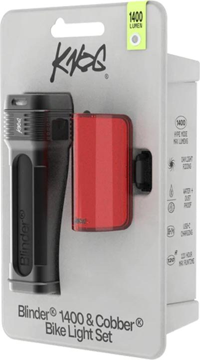 Productafbeelding knog. Blinder 1400 + Blinder Cobber Reflex Twinpack, black (1400 Lumen/30 Lumen) (1400 lm, 300 lm)