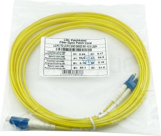 Produktbild CBO LWL Patchkabel LC / LC SM G.652.D yellow 50,0m (50 m)