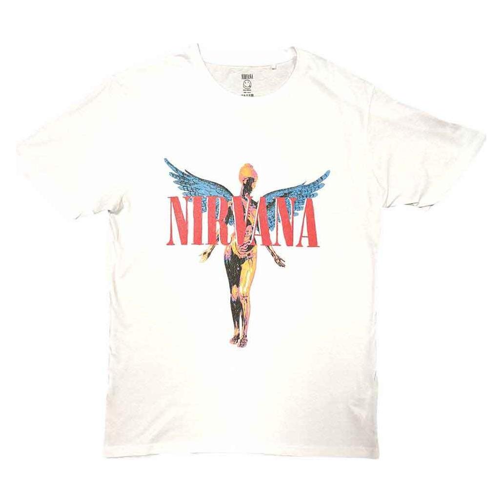 Nirvana, Mannen, T-shirts, Angelic, Wit, (L)