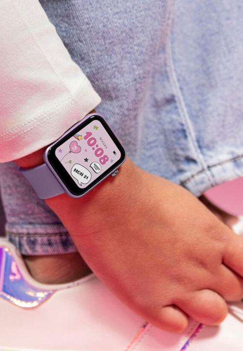 Produktbild Tikkers Smart Series 13 Smartwatch mit Lila Silikon -Set