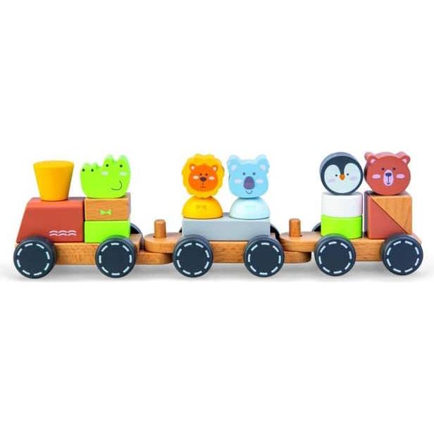 Thumbnail - Besttoy Holz-Nachziehzug mit 2 Waggons