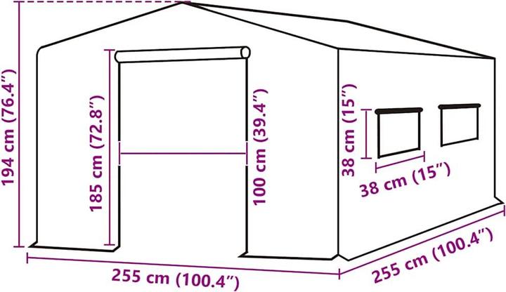 Image du produit vidaXL Gewächshaus Ersatzabdeckung