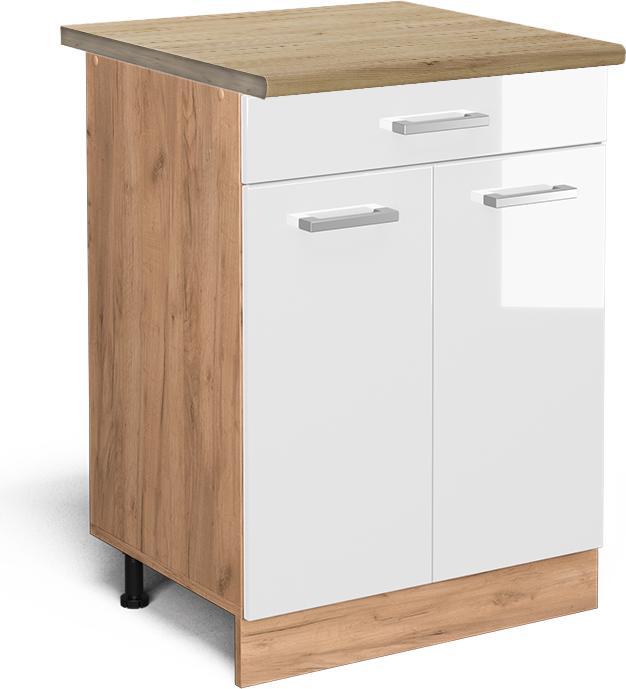 Goldkraft Eiche, Weiss, Weiss Hochglanz