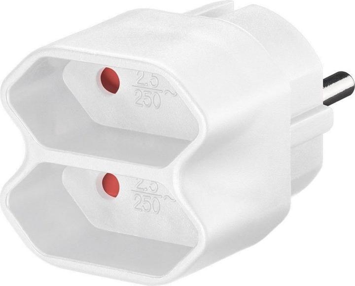 Goobay Euro-Mehrfach-Adapter (CEE 7/16, CEE 7/7, 2x)