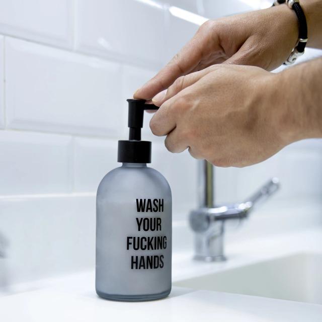 Actual product image Fisura Soap dispenser "Wash your fucking hands"