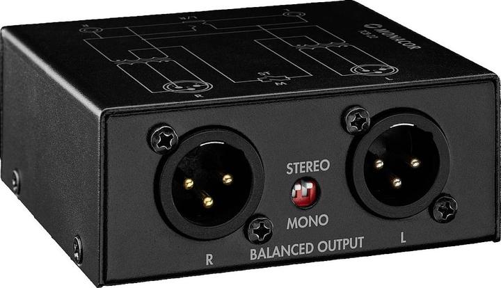 Actual product image Monacor 2-channel audio balancing transformer