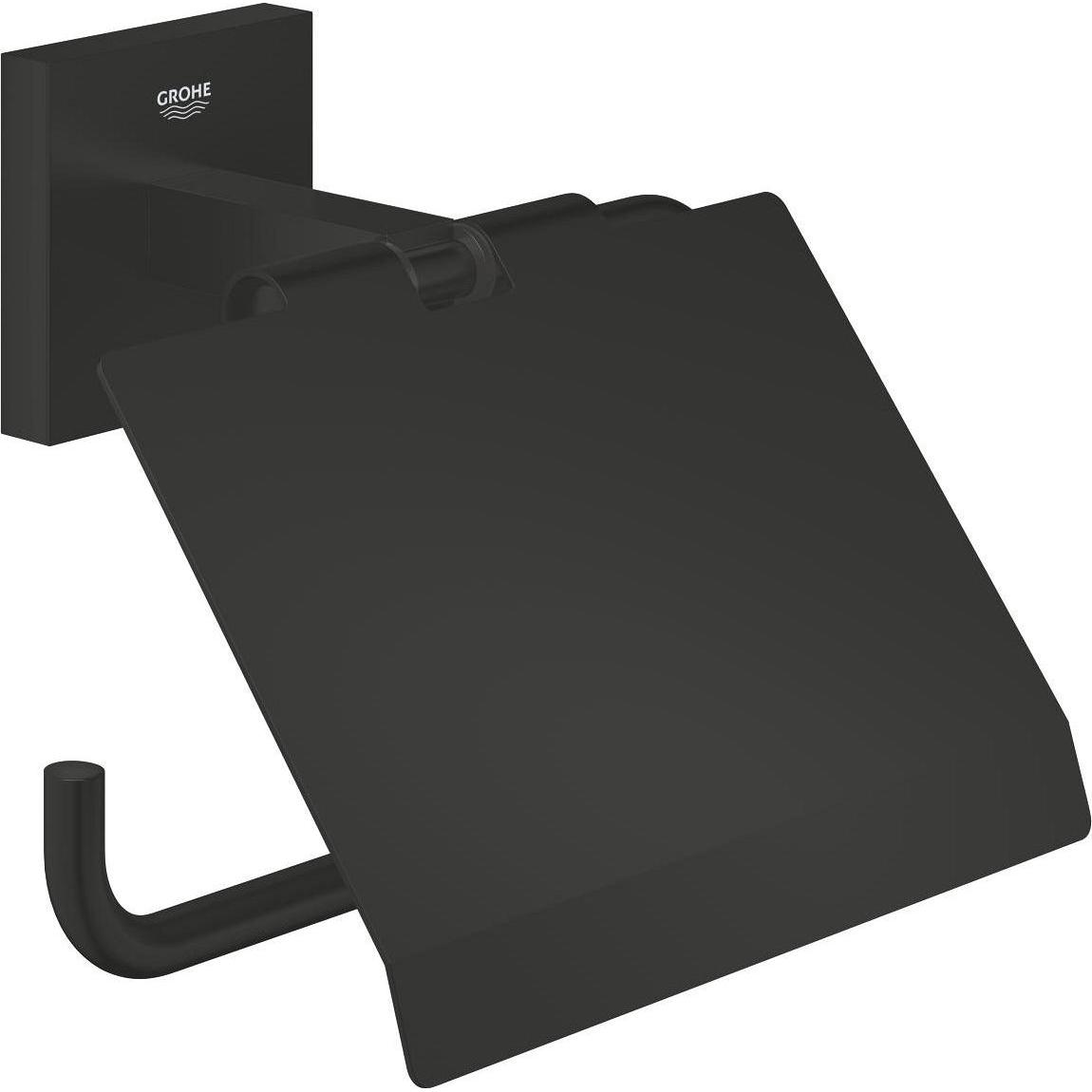 Grohe, Toilettenpapierhalter, Start Cube QuickFix WC-Papierhalter, kleben oder bohren, mattschwarz