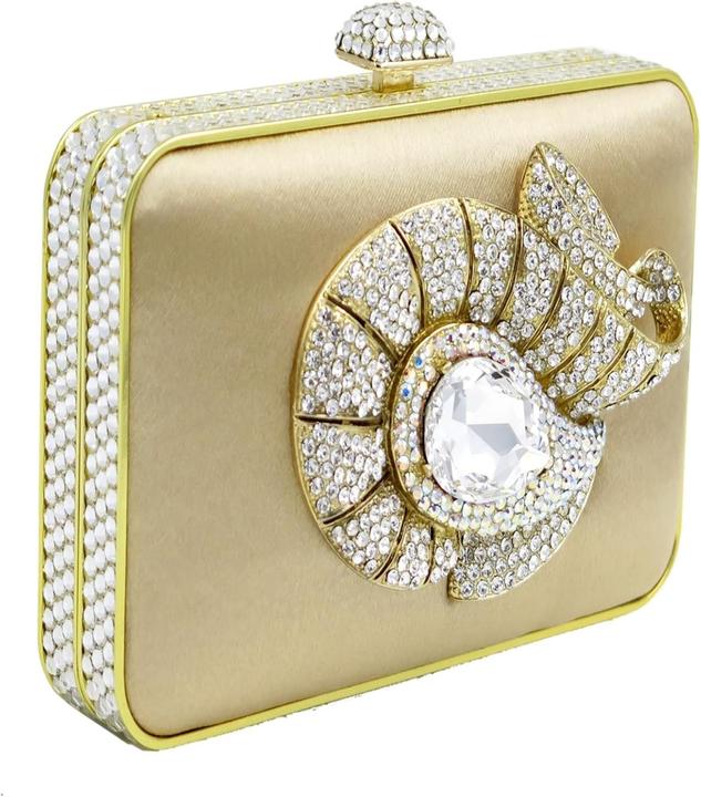 Actual product image Sanetti Inspirations Clutches with Unique Brooch Designs on Front Panel