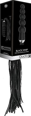 Produktbild Ouch! Black Whip with Curved Silicone Dildo