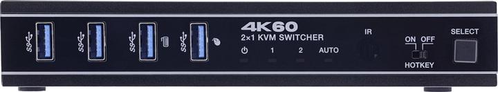 Produktbild InLine ® KVM Switch, 2-fach, HDMI & USB-C, 4K60Hz, Umschalter