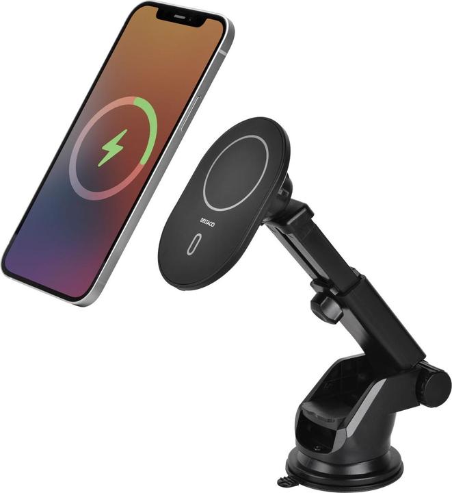 Immagine prodotto Deltaco Caricatore wireless per auto con magnete (15 W)