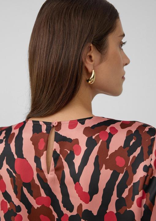 Immagine prodotto s.Oliver Bluse Kurzarm-Bluse mit Raffung und Blende (38)