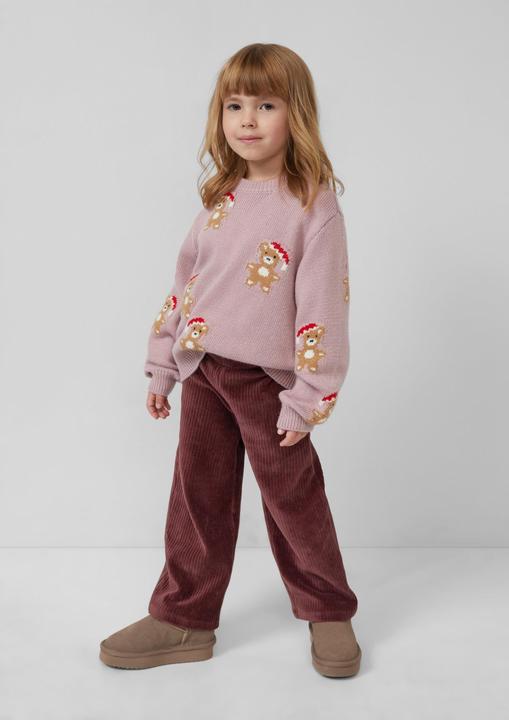 Produktbild s.Oliver Strickpullover Weicher Loose Fit Strickpullover mit Weihnachtsmotiven (92, 98)