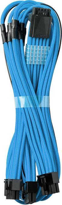 Actual product image CableMod C-Series PRO ModMesh 12VHPWR to 3x PCI-e cable for Corsair - 60cm, light blue (60 cm)