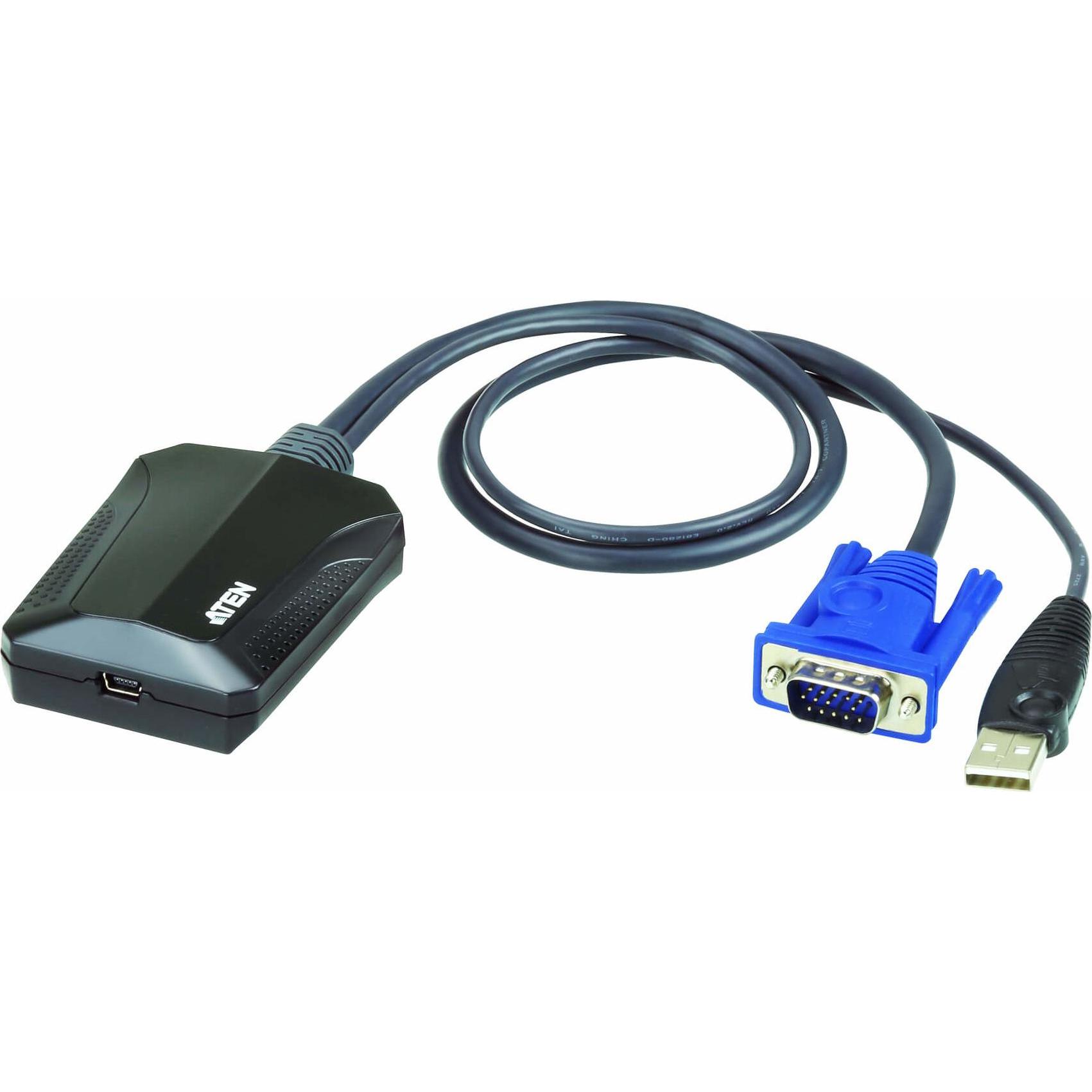 Thumbnail - Aten CV211 Konsolenadapter für Laptop USB VGA schwarz, KVM Switch, Schwarz