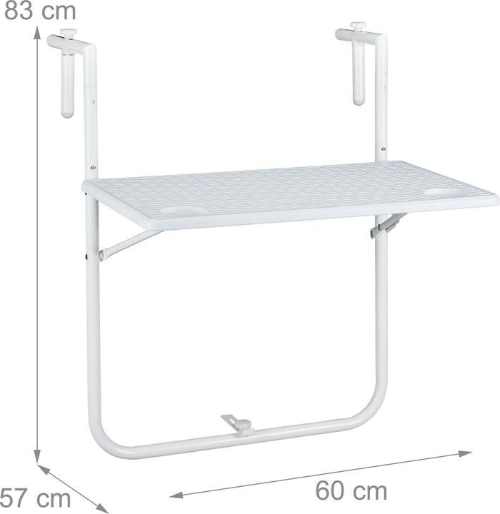 Produktbild Relaxdays Balkonhängetisch (60 cm)