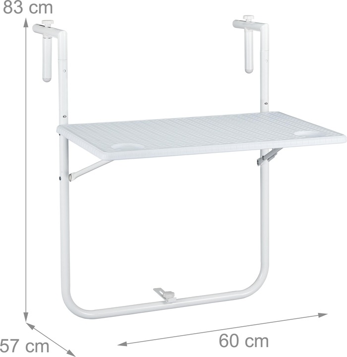 Actual product image Relaxdays folding balcony-table (60 cm)