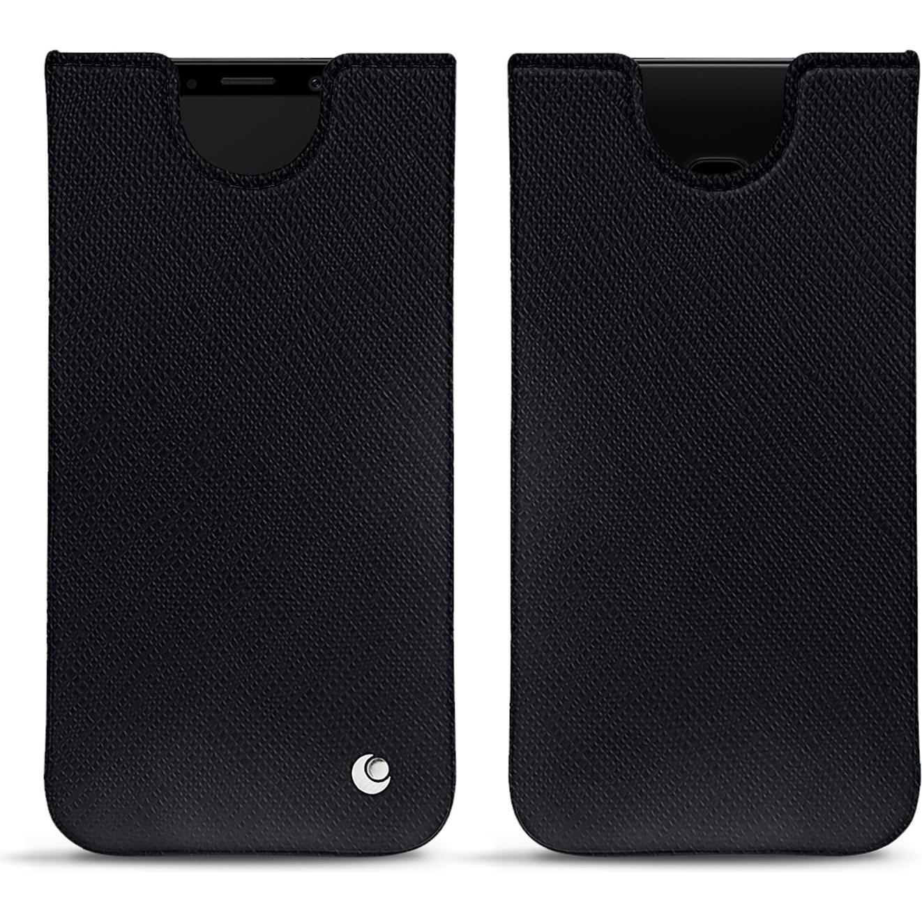 Noreve Lederschutzhülle (Samsung Galaxy S9), Smartphone Hülle, Schwarz