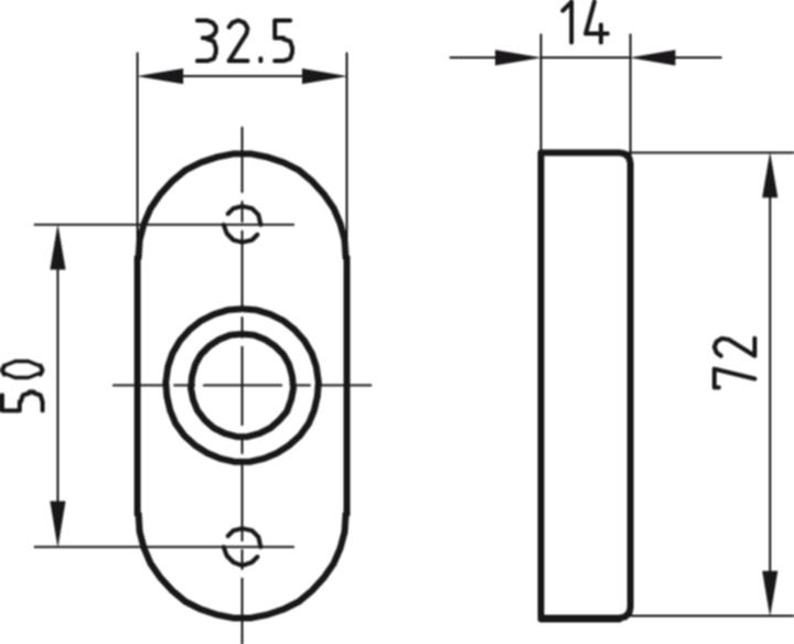 Produktbild Glutz Drückerrosetten 5608 C mit Federunterstützung (Türrosette)
