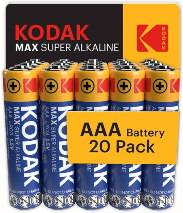Produktbild Kodak MAX SUPER Einmal alkalisch Batterie AAA, 20-pack (20 Stk., AAA)