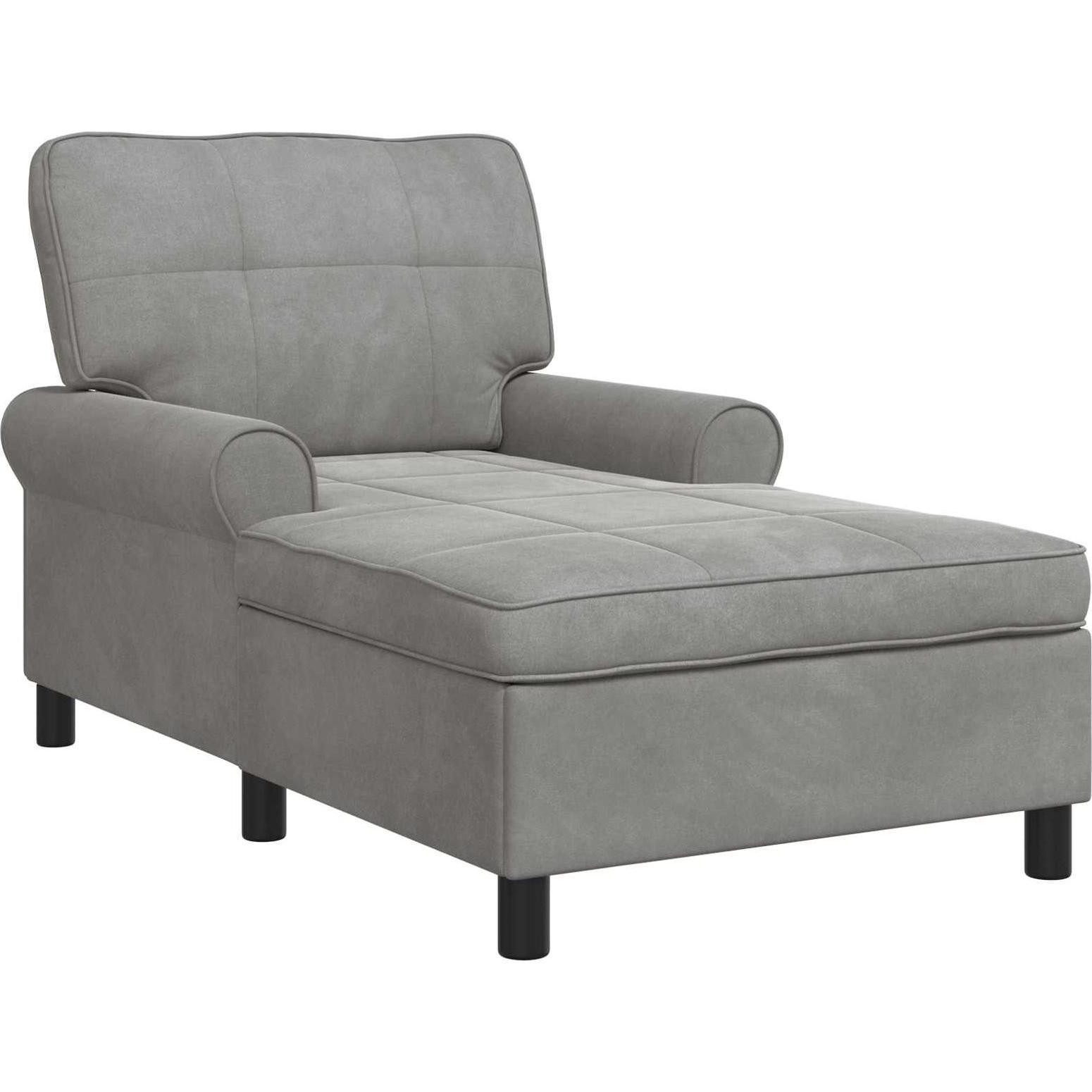 Vidaxl Grau Sofa + Bettsofa, Lounge-Liege