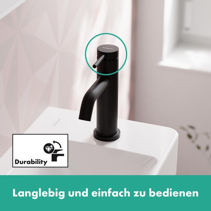 Actual product image hansgrohe Tecturis S pillar tap 80 with lever handle for cold water or pre-mixed water, projection 1
