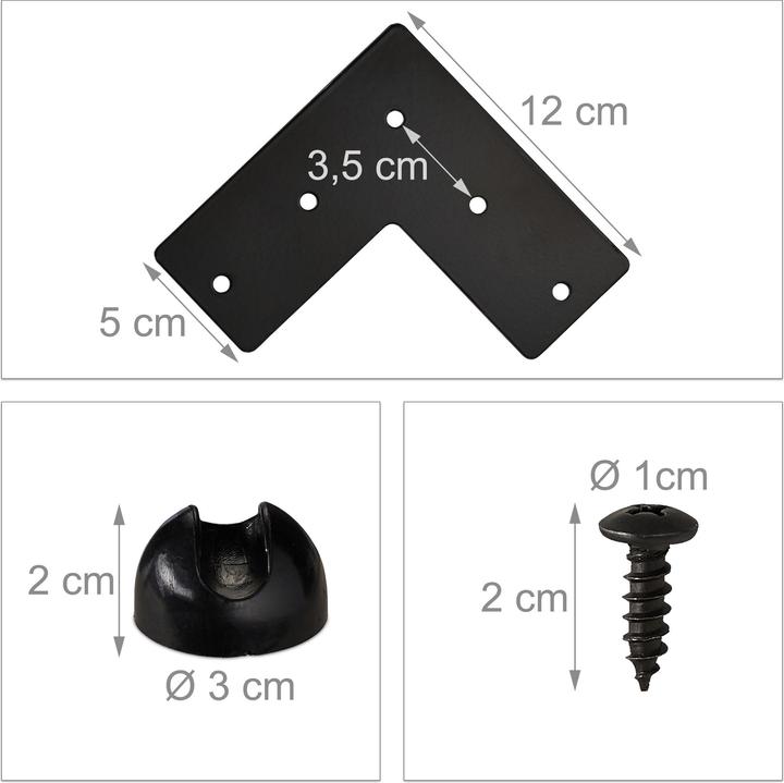 Image du produit Relaxdays Pied de table Hairpin, jeu de 4