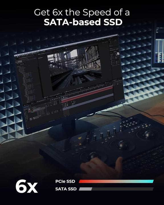 Actual product image Lexar M.2 2280 PCIe Gen3x4 NVMe 1.4 Internal SSD with 3300 MB/s Read and 2600 MB/s Write Speeds (2000 GB, M.2 2280)