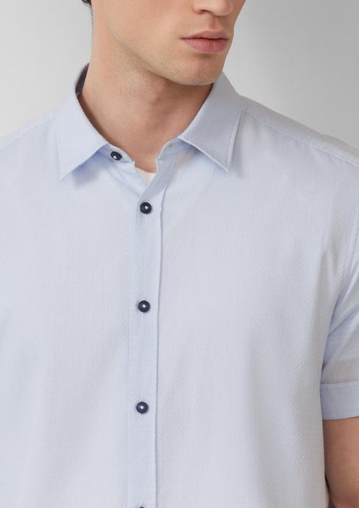 Produktbild S.Oliver Hemd Regular Fit: Strukturiertes Kurzarmhemd aus Baumwolle mit Kentkragen (M)