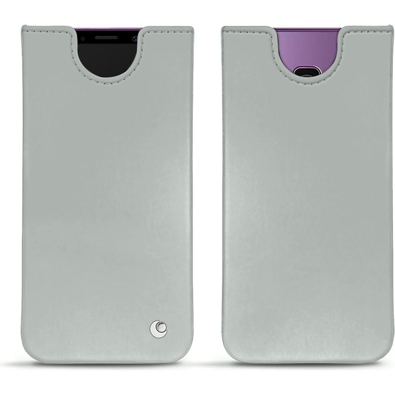 Noreve Lederschutzhülle (Samsung Galaxy S9+), Smartphone Hülle, Grau