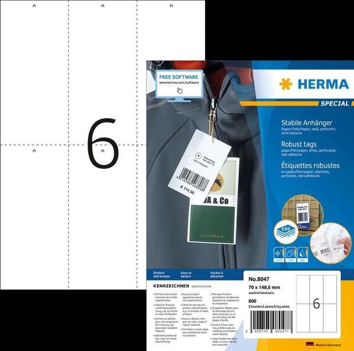 Image du produit Herma Étiquettes volantes A4