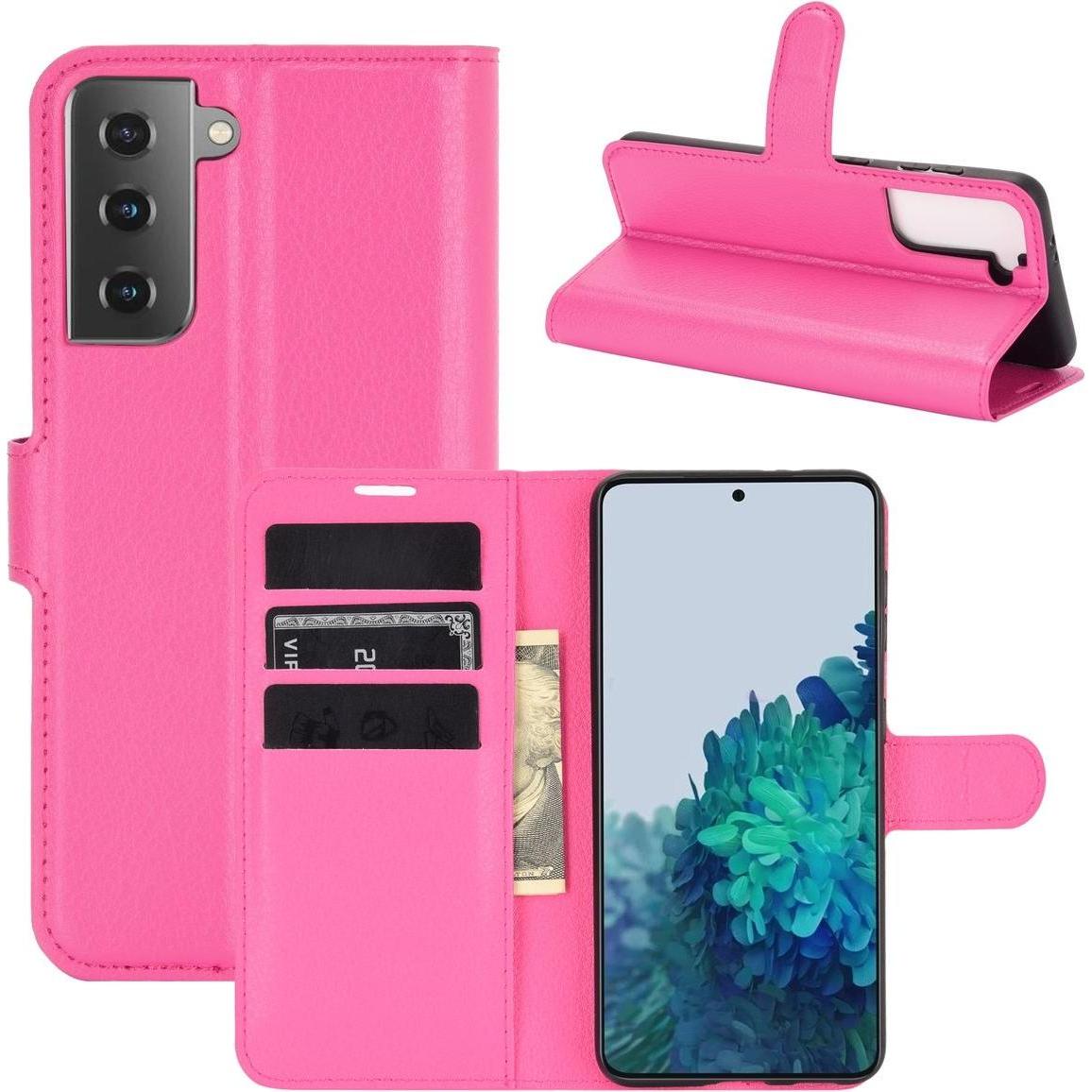 König Design Hülle Handy Schutz für Samsung Galaxy S21 Plus Case Cover Tasche Etuis Rosa Neu (Samsung Galaxy S21+), Smar...