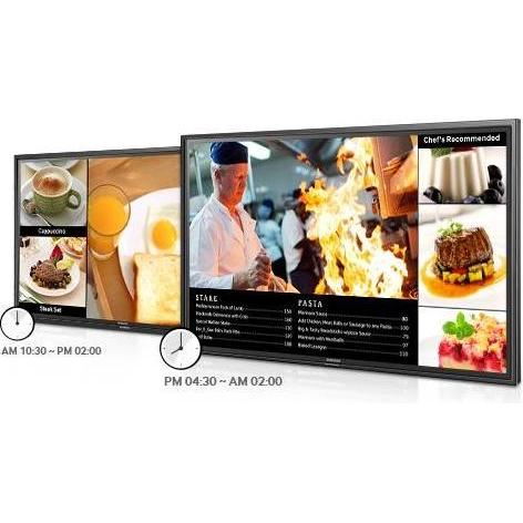 Samsung Kiosk 24inch Self ordering Displ (24"), Digital Signage, Weiss, Grau