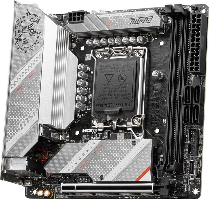 Actual product image MSI MB MPG B760I EDGE WIFI DDR4 (B760,S1700,mITX,Intel) (LGA 1700, Intel B760, Mini-ITX)
