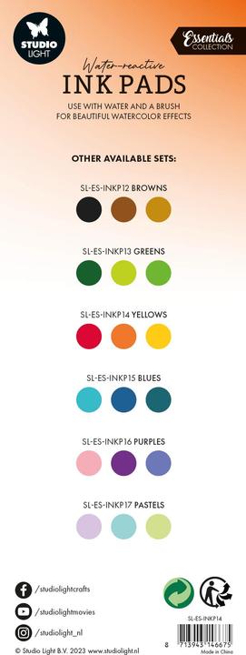 Image du produit art by marlene Water-reactive Ink Pads Yellows 3 Pièce Essentials Collections