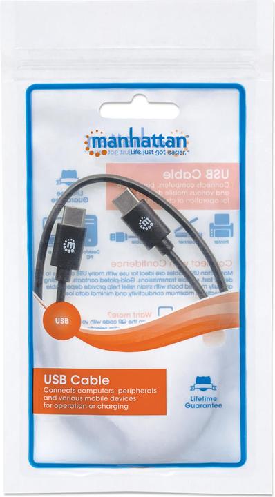 Actual product image Manhattan USB C - USB C (0.50 m, USB 2.0)