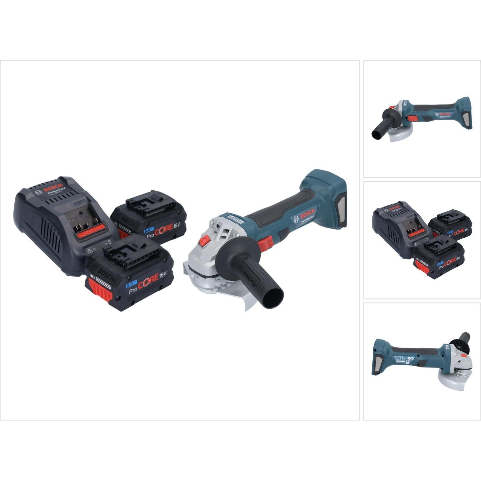 Bosch Professional, Winkelschleifer, Bosch GWS 18V-7 Professional Akku Winkelschleifer 18 V 125 mm Brushless + 2x ProCOR...