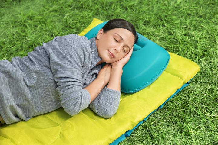 Actual product image Bestway Pavillo 18.5" x 12" x 6"/47cm x 31cm x 15cm ToughLite Flex Pillow, Blue, Monochromatic, Rect